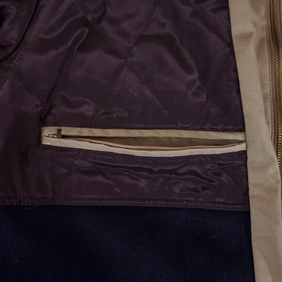 Vtg LL Bean Jacket Mens Large Field Barn Chore Leather Collar Wool Lined Hunting - Picture 13 of 15